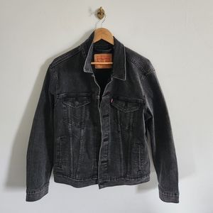 Mens Levi's Black Jean Jacket Size Medium
